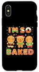 Coque pour iPhone X/XS Biscuits amusants de Noël I'm So Baked Gingerbread Man