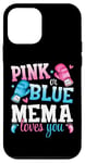 iPhone 12 mini Pink Or Blue Mema Loves You Boxing Gender Reveal Party Case