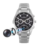 Montre Caméra Espion HD 1080p Vision Nuit Détection Mouvement Audio Vidéo ROM 64 Go Argent YONIS