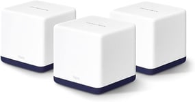 Halo H1900G(3-pack) WiFi Mesh Routeur WiFi Bi-Bande AC1900Mbps, Couverture Jusqu'à 550 m², 3 Ports Gigabit, Repeteur WiFi, Contrôles Parentaux Puissants, Remplissez la Maison de WiFi