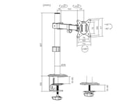 Maclean Mc-572N Lcd Led Monitor Desk Holder Mount Bracket Single Arm Vesa 75X75 100X100 17-32" 9Kg Justerbar