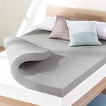 Best Price Mattress Surmatelas ventilé en Mousse à mémoire de Forme de 10,2 cm avec infusion de thé Vert apaisante, certifié CertiPUR-US