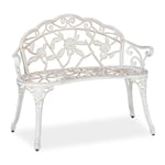 Relaxdays Banc De Jardin 2 Personnes Banc Extérieur Blanc Bronze Banquette De Jardin