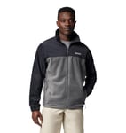 Columbia Men's Steens Mountain Full Zip 2.0 Fleece Jacket, Black/Grill, 4X