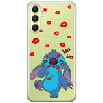 ERT GROUP Coque de téléphone Portable pour Samsung A34 5G Original et sous Licence Officielle Disney Motif Stitch 017 Parfaitement adapté à la Forme du téléphone Portable, partiel imprimé