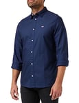 Tommy Jeans Men's Classic Oxford Shirt Long Sleeve, Blue (Twilight Navy), 3XL