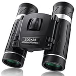 200x25 Compact Binoculars for Adults and Kids, High Powered Mini Pocket Binoculars, Waterproof Small Binoculars for Bird Watching, Hunting, Concert, Theater, Opera, Traveling, Sightseeing