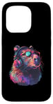 Coque pour iPhone 15 Pro Capybara DJ House Dance Club Beatmaker Casque de musique