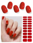 Wahrshei Vernis Autocollant UV | V Red Autocollant Ongle Gel UV | 20pcs Film pour Ongles Autoadhésif | Gel Nail Stickers, Autocollants et Pochoirs Pour Nail Art