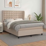 Lit � sommier tapissier avec matelas Cappuccino 140x190 cm