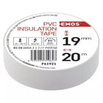 Électrique Bande Isolation Electriciens Ruban PVC 19mm Blanc 20m