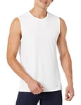 Amazon Essentials Men's Tech Stretch Muscle Shirt, White, XL
