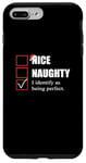 iPhone 7 Plus/8 Plus Nice Naughty I Identify As Being Perfect Funny Christmas Case