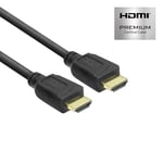 ACT AK3945 Câble HDMI 3 m 4K @ 60 Hz HDMI Premium Certifié 2.0 High Speed 18 Gbps Prise en Charge Arc, HDR, HDCP 2.2, Compatible avec PS5/PS4, HDTV, PC