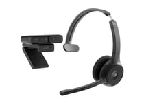 Cisco Headset 722 - Micro-casque - sur-oreille - Bluetooth - sans fil - noir de charbon - Cisco Webex Certified