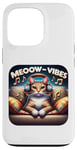 Coque pour iPhone 13 Pro Meeow-Vibes Casque pour chat