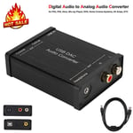 Coaxial Toslink Signal Digital Optical to Analog Audio Converter Adapter RCA DAC