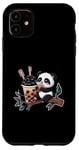 Coque pour iPhone 11 Panda Kawaii avec Bubble Tea