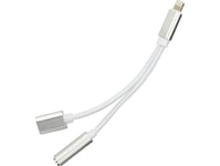 Adapter Usb Partner Tele.Com Lightning - Jack 3.5Mm + Lightning Srebrny (5901737400680)