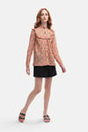 'Orla Kiely' High Neck Buttoned Blouse