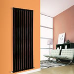 NRG Premium Black 1600 x 680 mm Radiator | Flat Panel Single Column Designer Central Heating Radiators UK