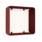 Etagère murale cube DECO-GEM, acier finition époxy red brown métallisé. L.30 x H.30 x P.15 cm