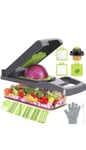 16 Pieces All-in-One Kitchen Fruit Vegetables Chopper Slicer Dicer Cutter UK