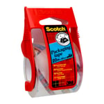 Scotch® pakketape ekstra slitesterk i hånddispenser, gjennomsiktig, 1 rull, 48 mm x 20 m