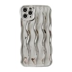 Caseative Coque Souple Compatible avec iPhone (Argent, iPhone 11 Pro Max)