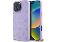 Guess Guess Guhmp16xpsapsmeu Iphone 16 Pro Max 6.9" Purpurowy/Purple Hardcase Saffiano Peony Classic Logo Magsafe