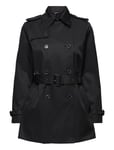 Lauren Ralph Lauren Belted Cotton-Blend Trench Coat Svart