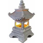 Lanterne solaire,Lanterne Exterieure Jardin, Solaire Exterieure Décoratifs Jardin Zen Statue Lanterne Pagode,Créatif Cadeau Vintage Artisanat,Solaire