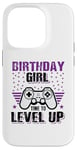 Coque pour iPhone 14 Pro Birthday Girl Time To Level Up Jeu vidéo Nerd