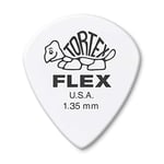 JIM DUNLOP 468R1.35 Tortex Flex Jazz III Guitar Pick, 1.35mm, White - 72 Pack