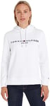 Tommy Hilfiger Women's Hooded Sweatshirt, White, 3Xl