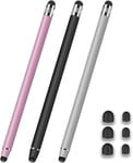 Stylet Tablette Universel Pour Écran Tactile Avec 6 Embouts De Rechange, 2 En 1 Capacitif Stylus Touch Pen Universels Pour Iphone Pad Kindle Galaxy Tablette Android Ios Smartphones