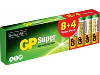 Gp Super Alkaline Aa Lr6 1,5V Batteri 12 Stycken