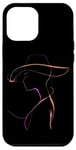 Coque pour iPhone 12 Pro Max Silhouette colorée femme dans un chapeau