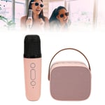 (Pink)Portable Bluetooth Speaker And Microphone Set Pa System Speaker With