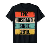 14th Year Wedding Anniversary Best Epic Husband Since 2010 T-Shirt