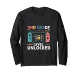 Kids Game Gaming 2nd Grade Level Unlocked First Day Boys Long Sleeve T-Shirt