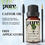 100% Pure Organic Castor Oil for Eyelashes ❤️ Eyebrows Hair Growth 10ml UK🔥✅