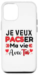 Coque pour iPhone 12/12 Pro veux tu te pacser avec moi demande pacs originale pacsé DUO