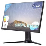 SIMPLETEK Moniteur de jeu 27" 2K 144Hz 1ms Quad HD HDMI DisplayPort | Graphique professionnel LCD LED Nvidia G-Sync AMD Freesync Hauteur réglable VESA