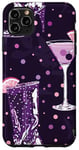 Coque pour iPhone 11 Pro Max Noel Violet Vintage Pois Esthétique Côtier