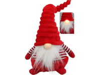 Juldekoration Koopman Dekorativ Plysch Tomte Led 44Cm Röd