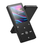 Olycism 128GB Lecteur MP3 Bluetooth 5.0 Baladeur Mp3 avec Haut-parleurs Externes Portabilité HiFi Sound Enregistreur de Voix E-Book Radio FM Batterie Rechargeable Hommes et Femmes Noir