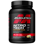 MuscleTech NitroTech 100% Whey Gold Protein Powder, Build Muscle Mass, Whey Isolate Protein Powder & Peptides, Protein Shake For Men & Women, 5.5g BCAA, 28 Servings, 908g, French Vanilla Cream