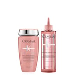 Kérastase Chroma Absolu, Anti-Fading Routine to Mantain Coloured Hair, Contains Colour Protectant Hydrating Shampoo & Resurfacing High Shine Anti-Frizz Treatment, Duo Set