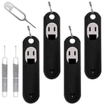 6 Pcs SIM Card Removal Tool, Sim Card Tray Opening Tool Eject Pins Needle Opener Ejector Compatible with All iPhone Apple iPad HTC Samsung Galaxy Cell Phone Smartphone Watch Chain Link Remover, Black